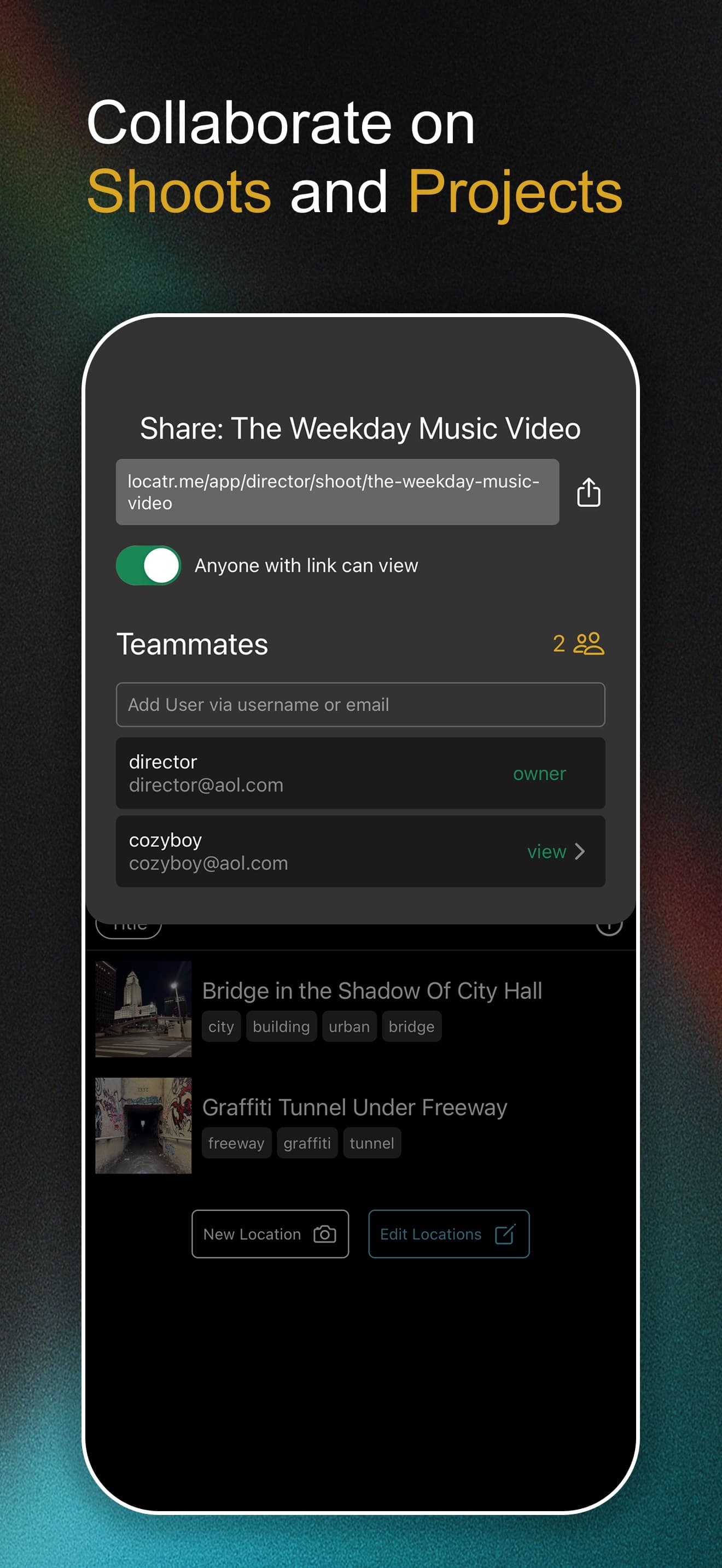 Collaborate on Shoots