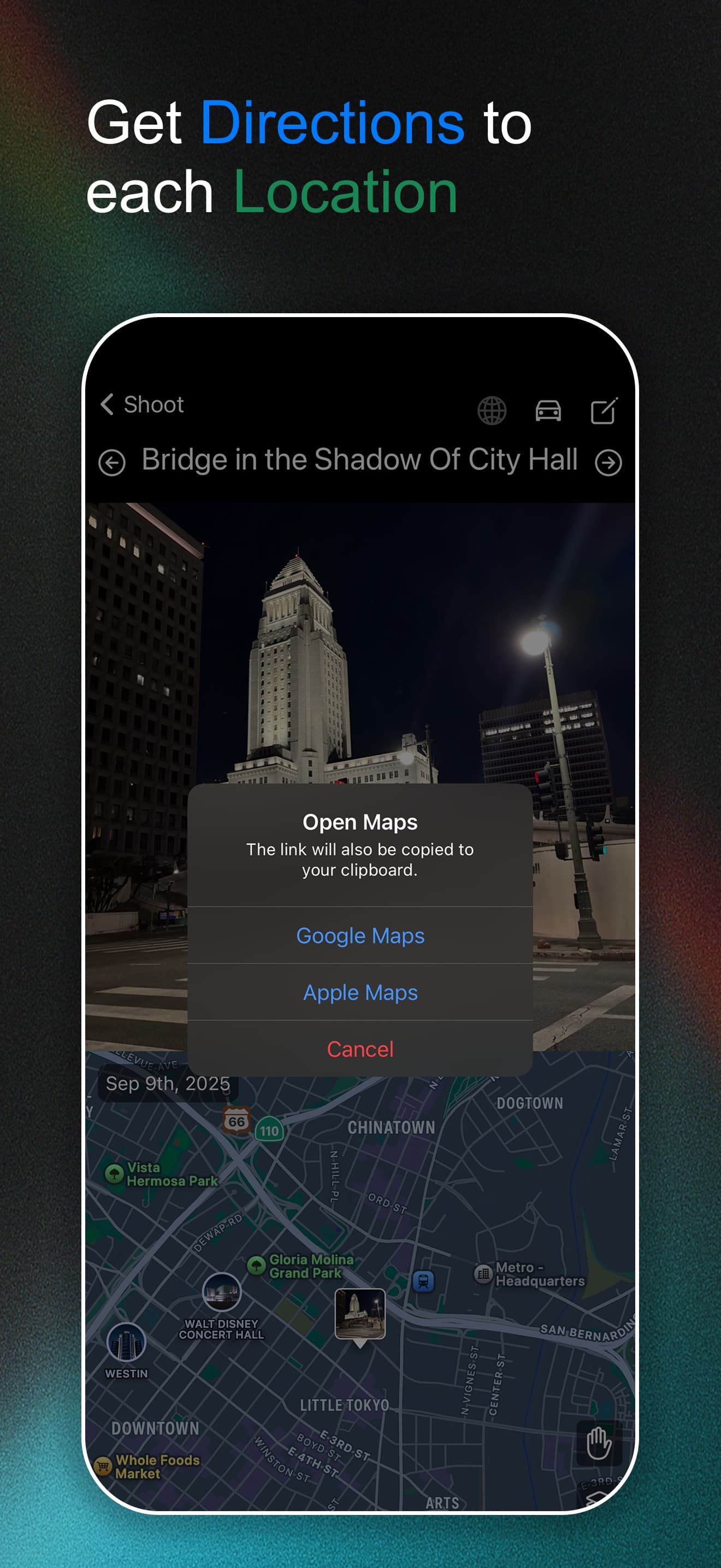 Get Directions to each
