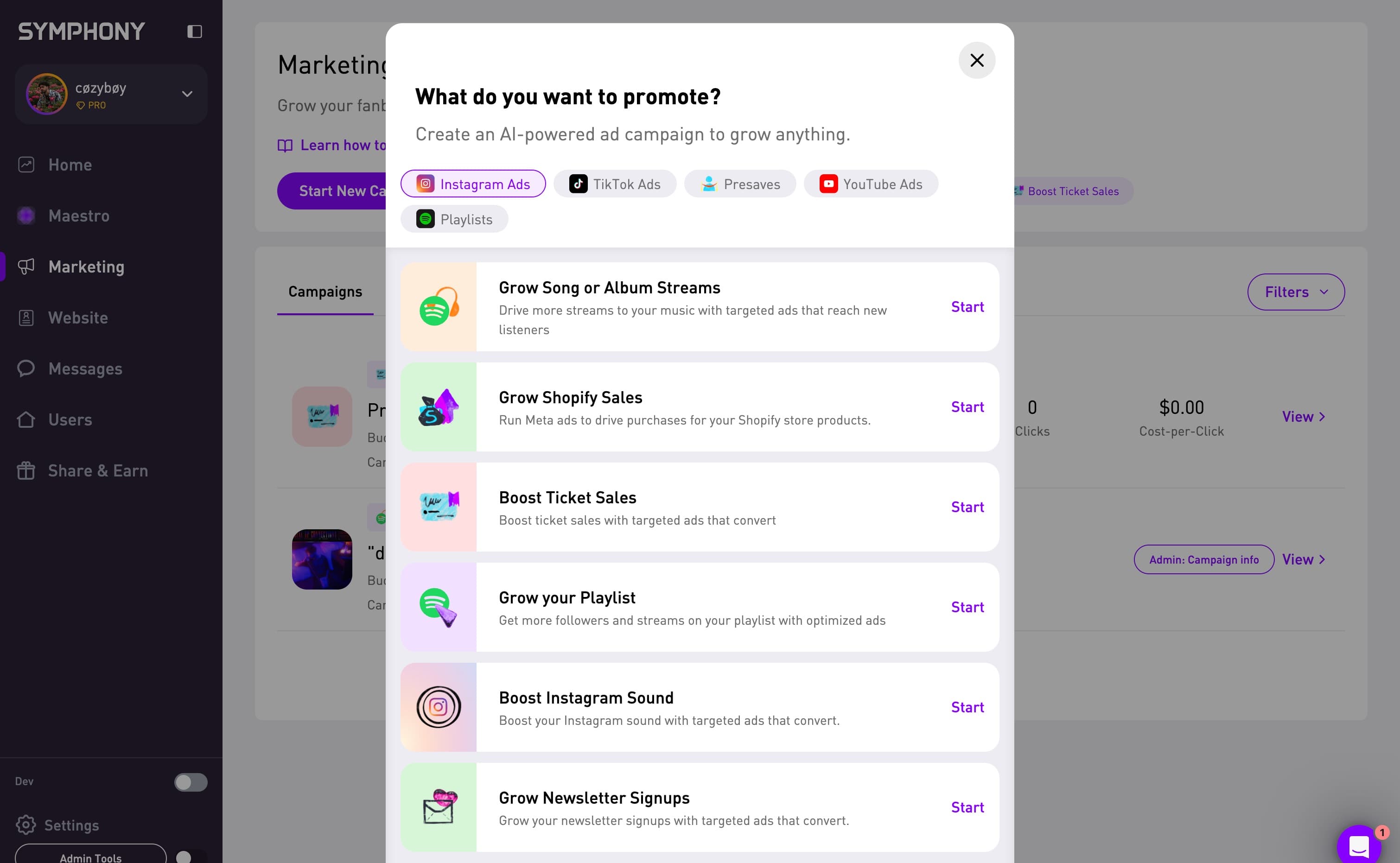 Symphony Campaign Builder 1